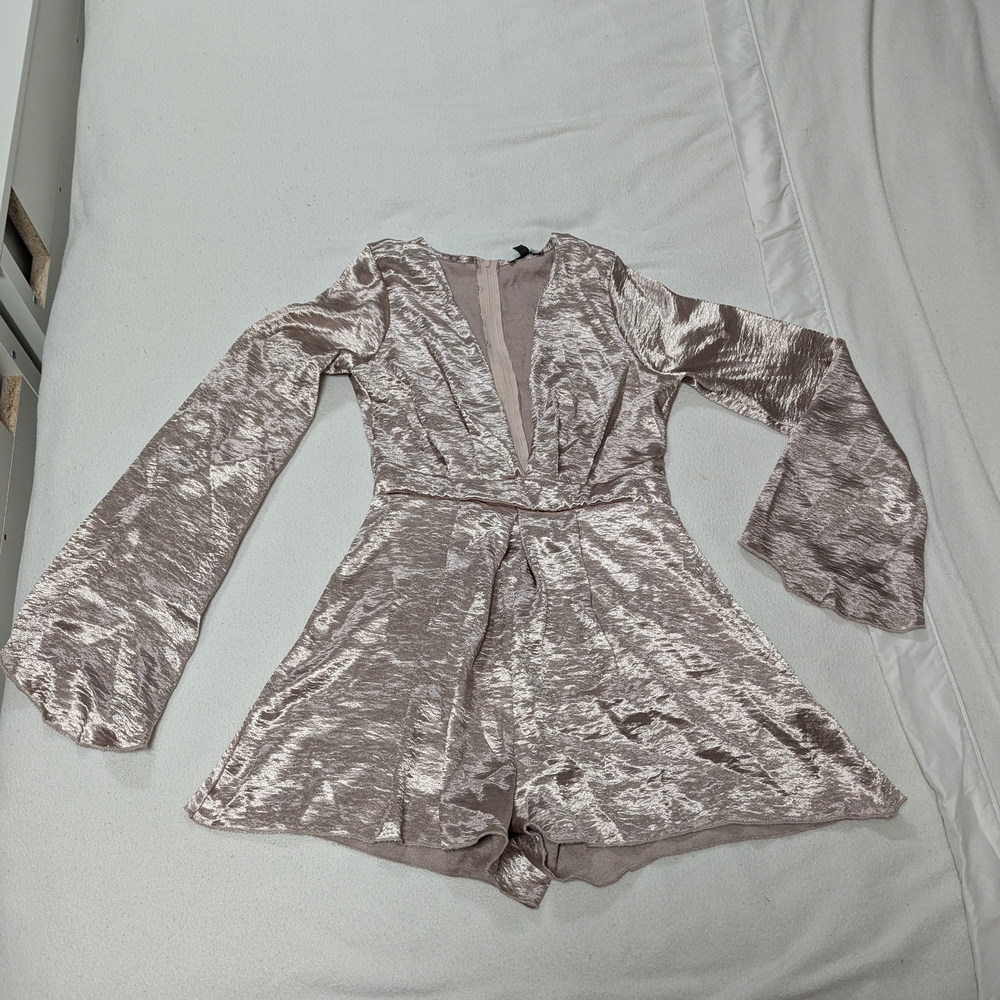 Fashion Nova Cream Velvet Robe with Tie Waist